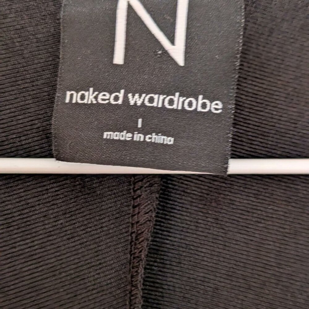 Naked Wardrobe Women's Size L Long Black  Sleeve Dress - Picture 3 of 4